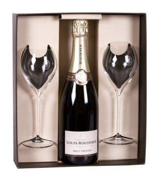 CHAMPAGNE Louis Roederer Brut + Kieliszki