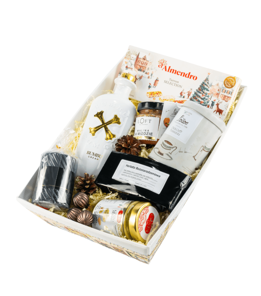 Ekskluzywne pudełko foliowane z likierem rumowym Bumbu Cream 0,7l