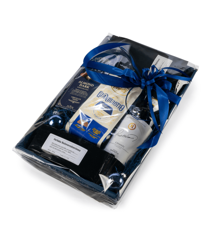 Elegancki Zestaw Upominkowy – Chianti na Tacy w Gwiazdki