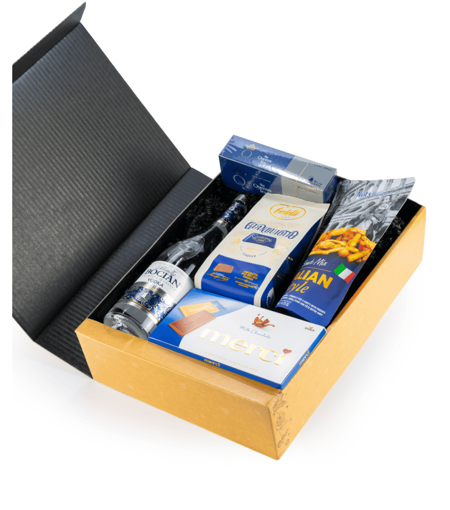 Zestaw Prezentowy z Wódką Biały Bocian i Dodatkami