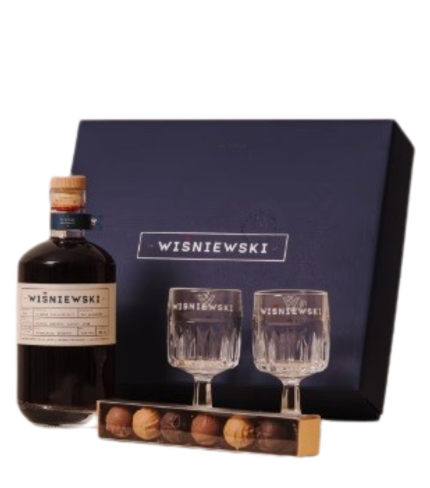 NALEWKA Wiśniewski zestaw z kieliszkami