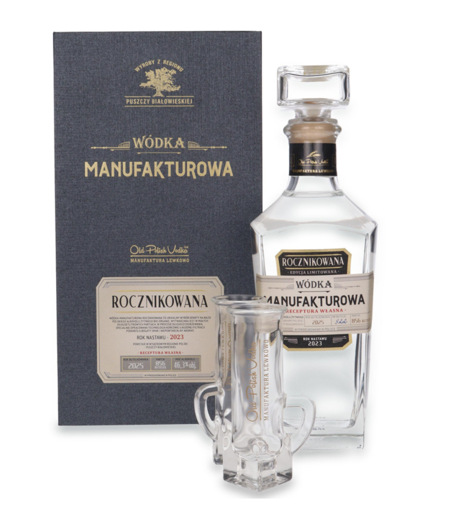 Wódka Manufaktura Rocznikowana z Kieliszkami