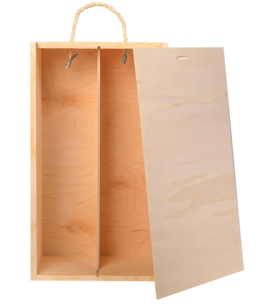 Skrzynka ZASUWANA SZNUREK 2 butelki