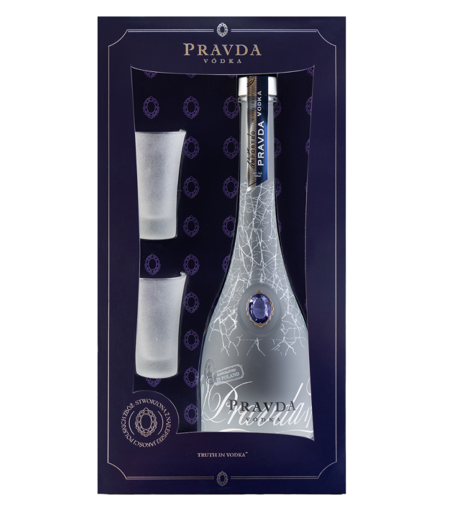 WÓDKA Pravda Zestaw Frosted Glass