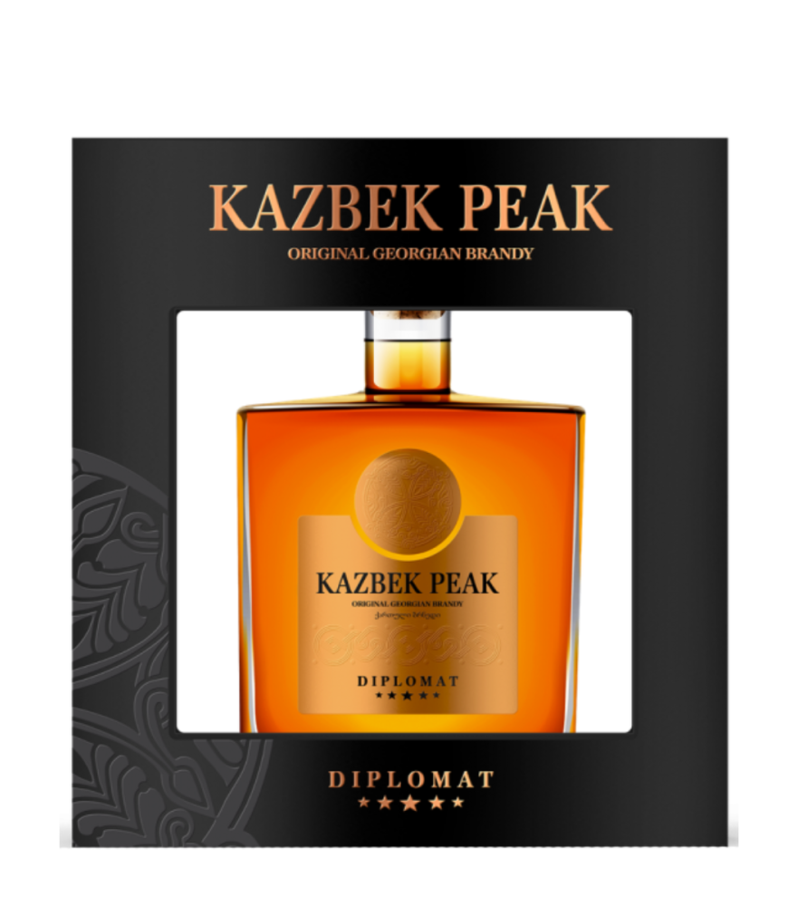 BRANDY Kazbek Peak Diplomat 5yo+Box
