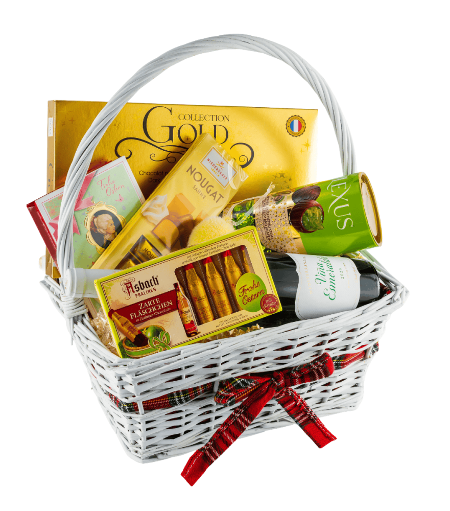 Kosz Biały Delikatesowy Złota Esmeralda