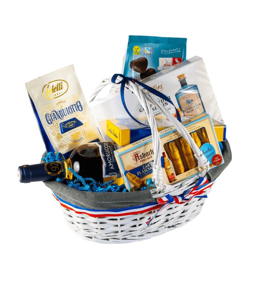 Kosz Delikatesowy z Białym Winem