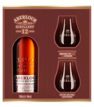 WHISKY Aberlour 12 Y O + Szklanki