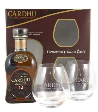 WHISKY Cardhu 12 Y O Szklanki